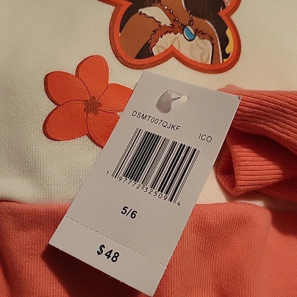 NWT: Disney MOANA 2 Girls Full Zipper Sweatshirt - Picture 9 of 9